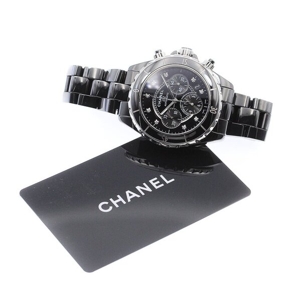 CHANEL J12 H2419 Chronograph 9P Diamond black Dial Automatic Men's Watch_878643 - Picture 1 of 7